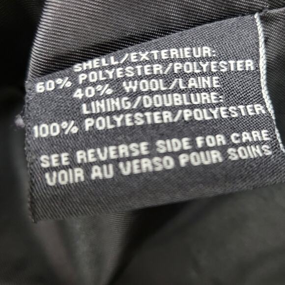 Steve Madden Women's Jacket S Black Wool Blend Collared Double Breasted Pea Coat - Picture 5 of 7